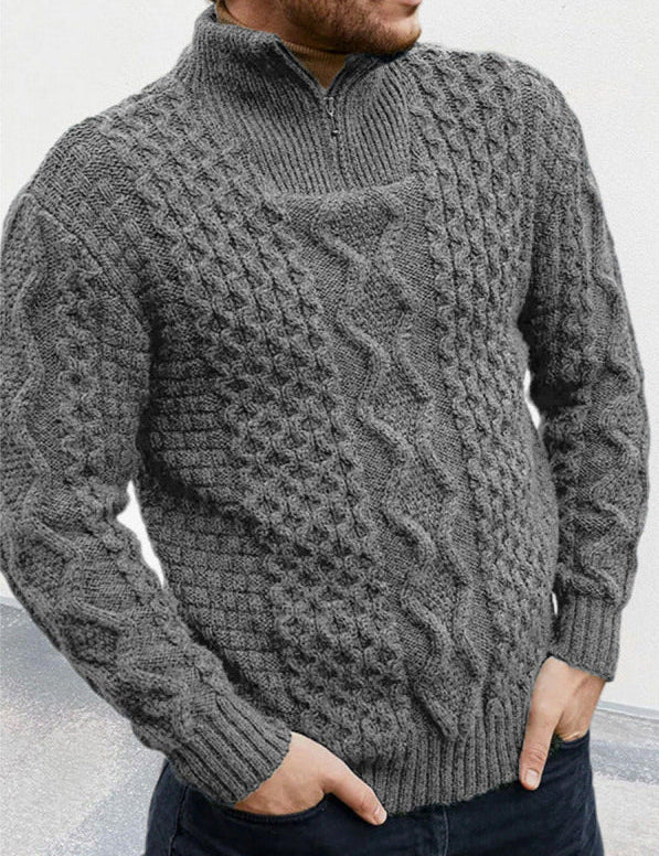 Kevin | Maglione Mountain Weave con mezza zip 2