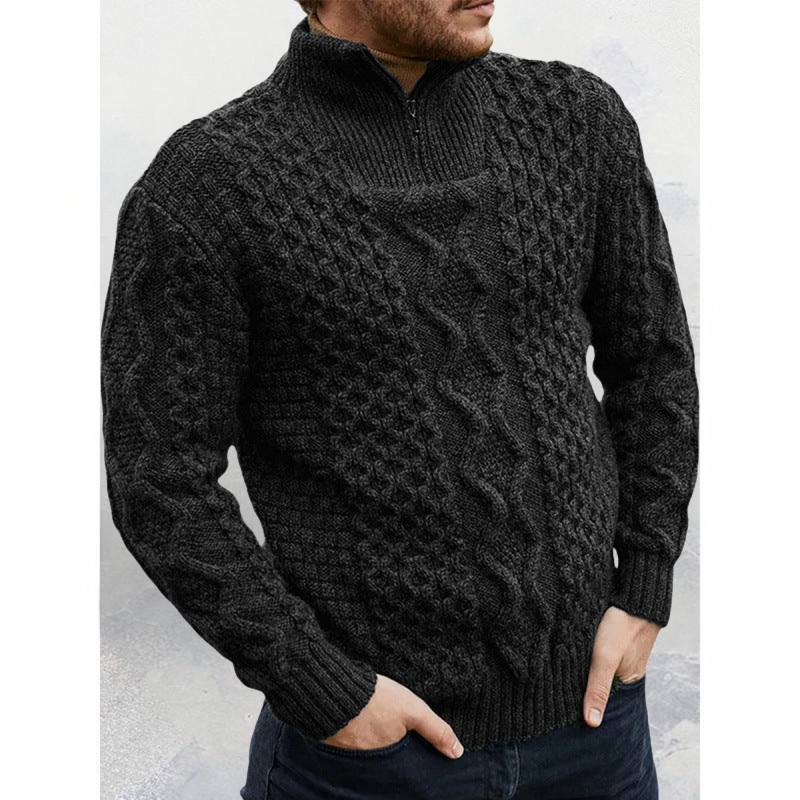 Kevin | Maglione Mountain Weave con mezza zip 3