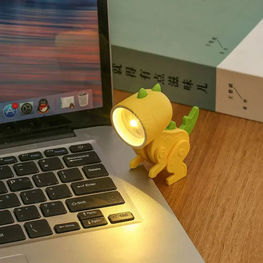 Lampada da Scrivania Dino Glow LED Portatile con Design Giocoso e Luce Soffusa 2