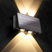 Lampada da parete solare impermeabile con luce verso l'alto e verso il basso per giardino, scale e recinzioni - Illuminazione esterna ad energia solare 0