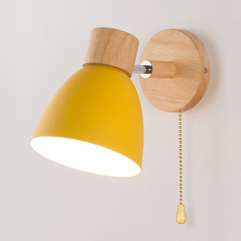 Lampada da parete sospesa in legno scandinavo 11
