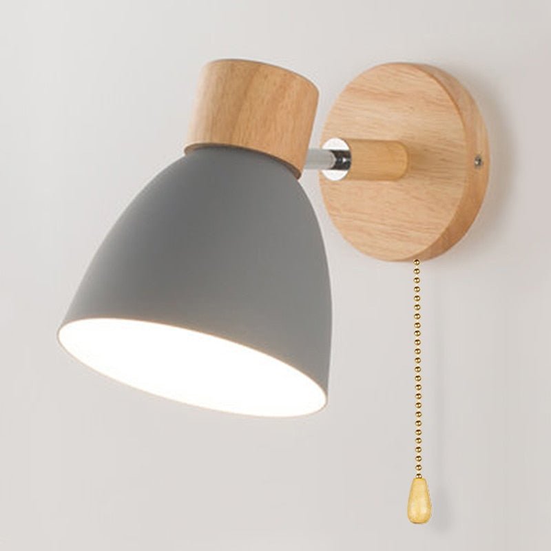 Lampada da parete sospesa in legno scandinavo 8