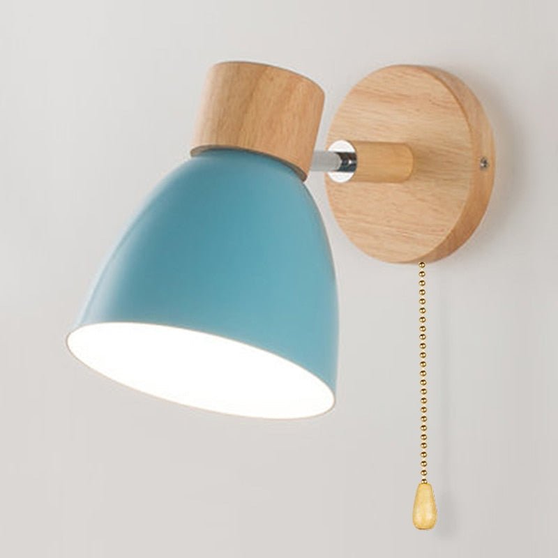 Lampada da parete sospesa in legno scandinavo 9