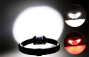 Lampada frontale a LED ricaricabile tramite USB: torcia frontale luminosa attivata da sensore per pesca, escursionismo, ricerca di emergenza o campeggio avventuroso 1