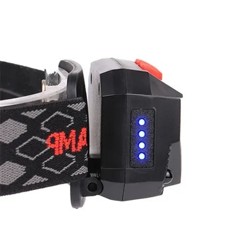 Lampada frontale a LED ricaricabile tramite USB: torcia frontale luminosa attivata da sensore per pesca, escursionismo, ricerca di emergenza o campeggio avventuroso 3