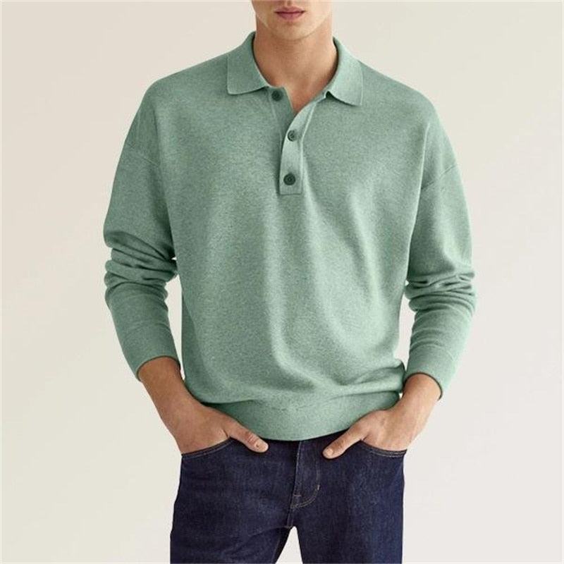 Langarm Poloshirt Herren | Klassischer Kragen & Bequem 0