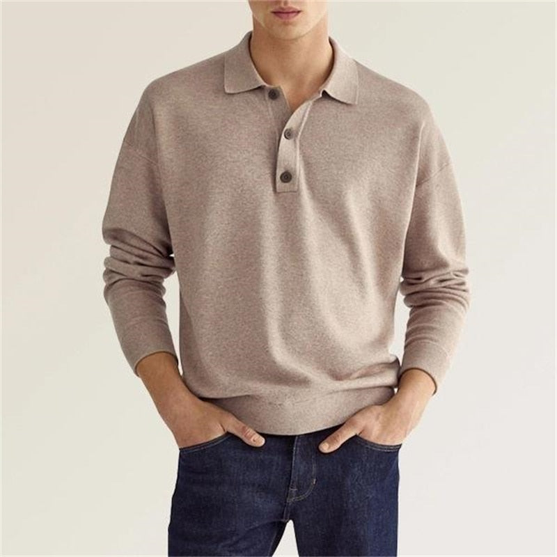 Langarm Poloshirt Herren | Klassischer Kragen & Bequem 1