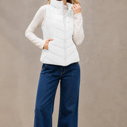 Layerly – Stand Collar Quilted Puffer Vest 9