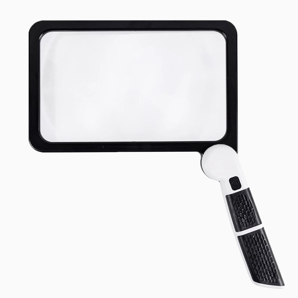 Lente d'ingrandimento LED Portatile 5x con Maniglia Ergonomica e Design Pieghevole 0