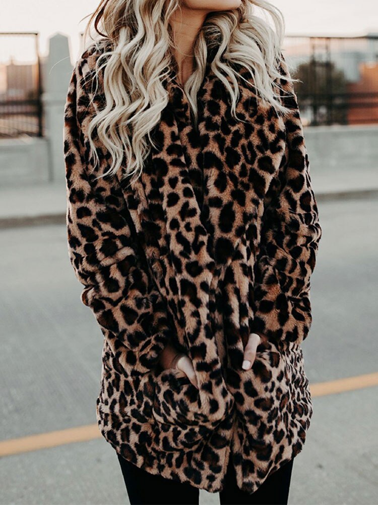 Leopardenmuster Damen Winterjacke - Sofia 2