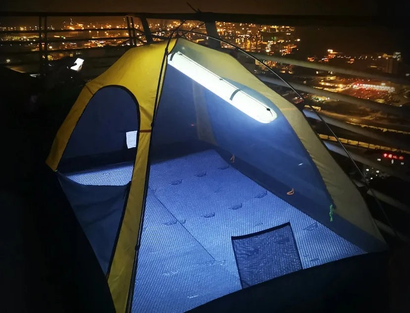 Luce solare da campeggio – Lampada gonfiabile portatile pieghevole da 2000 mAh per tenda, impermeabile IPX7 per piscina, feste e serate avventurose all'aperto 4