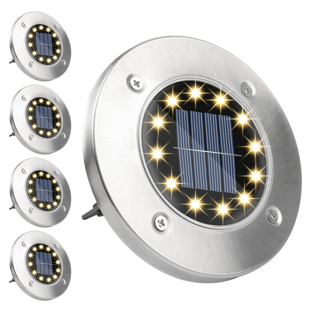 Luci da giardino a LED ad energia solare con sensore crepuscolare: resistenti alle intemperie e a basso consumo energetico per aree esterne 4