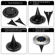 Luci da giardino a LED ad energia solare con sensore crepuscolare: resistenti alle intemperie e a basso consumo energetico per aree esterne 5