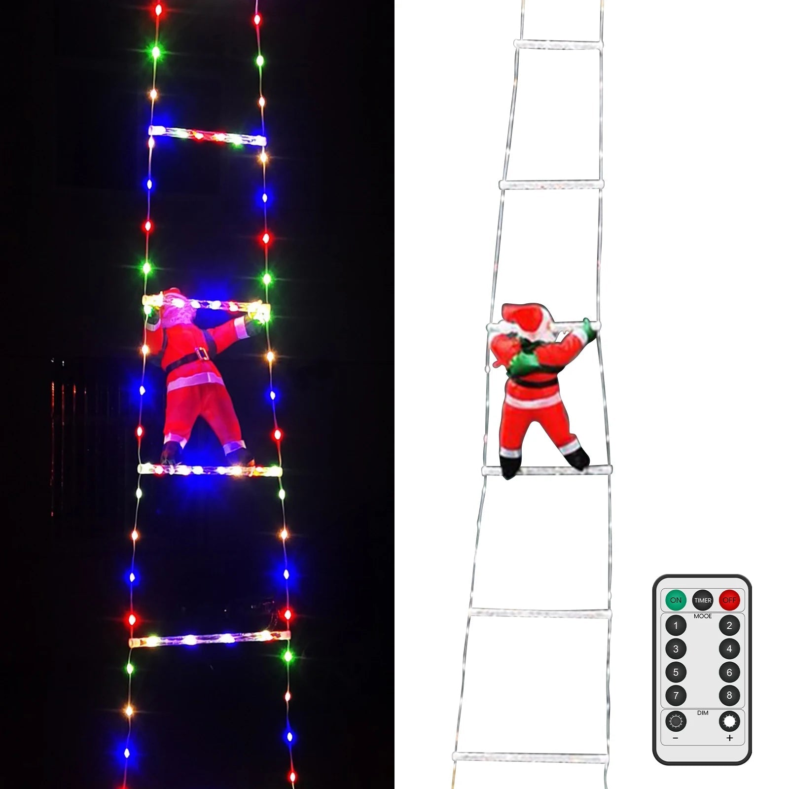 LuxeKlim | Decorazione di alta qualità a forma di scala di Babbo Natale per la casa o l'ufficio 0
