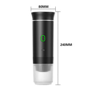 Macchina per caffè espresso elettrica portatile: macchina 3 in 1 per capsule e polvere per un caffè fresco in qualsiasi momento, in viaggio o alla guida. 0
