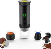 Macchina per caffè espresso elettrica portatile: macchina 3 in 1 per capsule e polvere per un caffè fresco in qualsiasi momento, in viaggio o alla guida. 2
