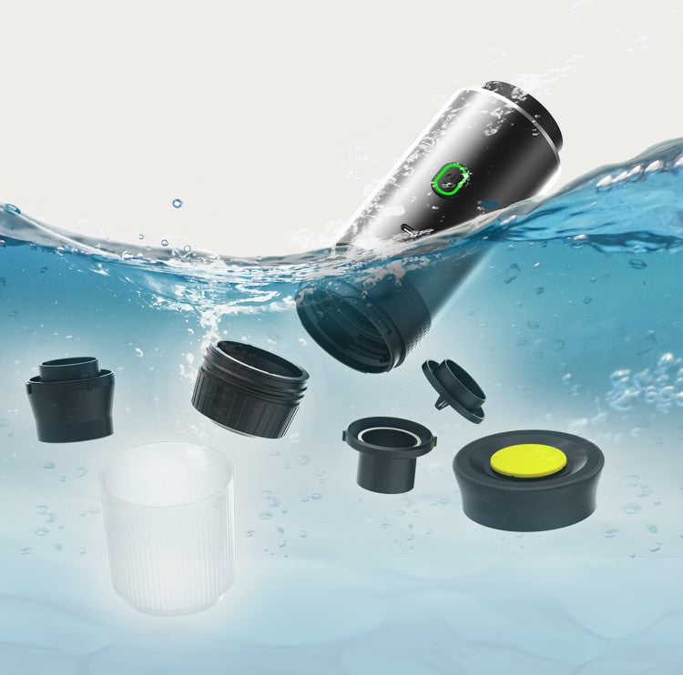Macchina per caffè espresso elettrica portatile: macchina 3 in 1 per capsule e polvere per un caffè fresco in qualsiasi momento, in viaggio o alla guida. 4