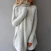 Maglione Donna Dolcevita Oversize Casual Caldo Invernale Maglia Grossa Per Look Comfort E Stile 0