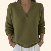 Maglione da Donna Elegante con Scollo a V per Stile e Comfort, Perfetto per Ogni Occasione - Maglioni Donna Trendy 2
