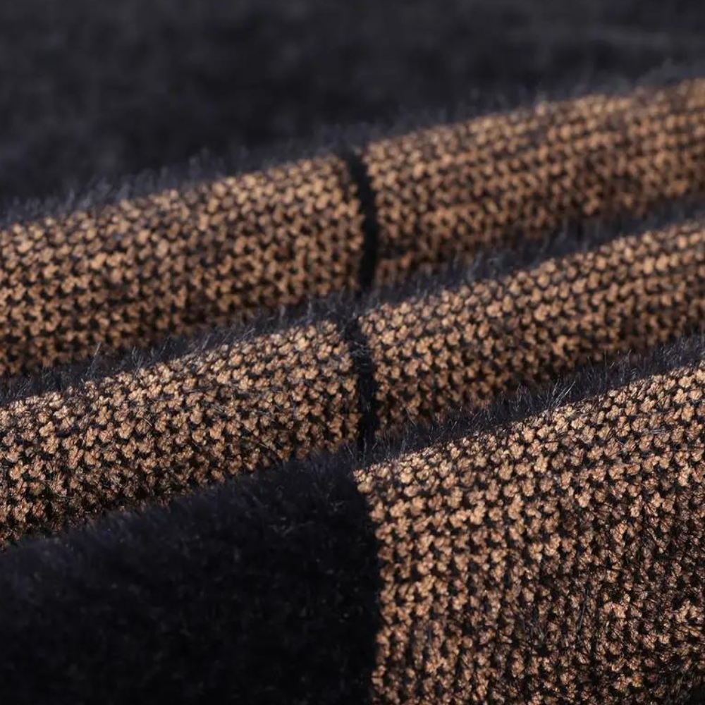 Maglione da uomo - Collo alto - Motivo a rombi - Manica lunga - Morbido in maglia - Abbigliamento casual 4