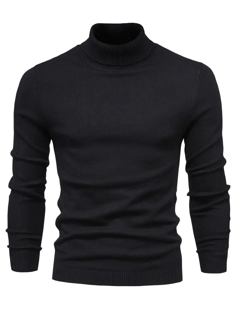 Maglione dolcevita da uomo - Vestibilità slim - Maglia morbida - Manica lunga - Abbigliamento casual elegante 10