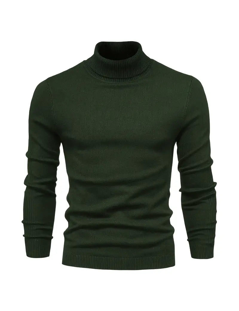 Maglione dolcevita da uomo - Vestibilità slim - Maglia morbida - Manica lunga - Abbigliamento casual elegante 11