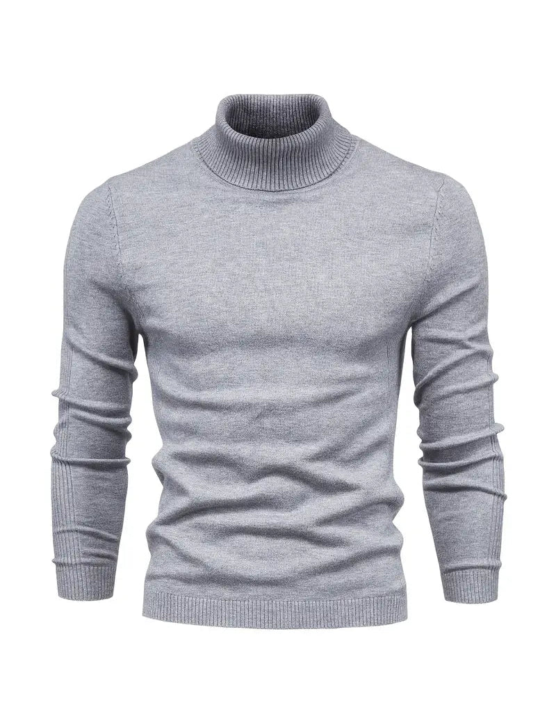Maglione dolcevita da uomo - Vestibilità slim - Maglia morbida - Manica lunga - Abbigliamento casual elegante 8