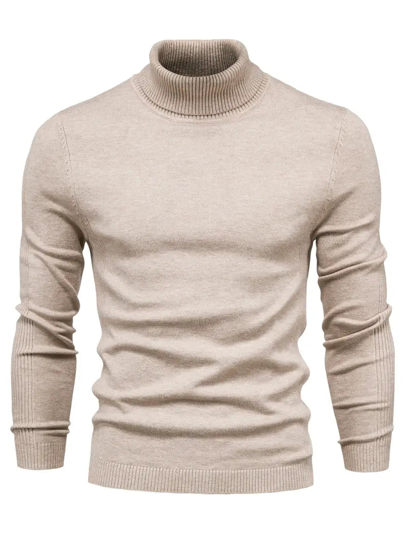 Maglione dolcevita da uomo - Vestibilità slim - Maglia morbida - Manica lunga - Abbigliamento casual elegante 9