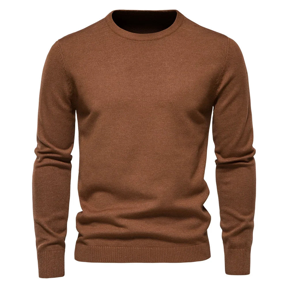 Maglione girocollo da uomo – Vestibilità regolare – Manica lunga – Maglione lavorato a maglia morbido e caldo 0