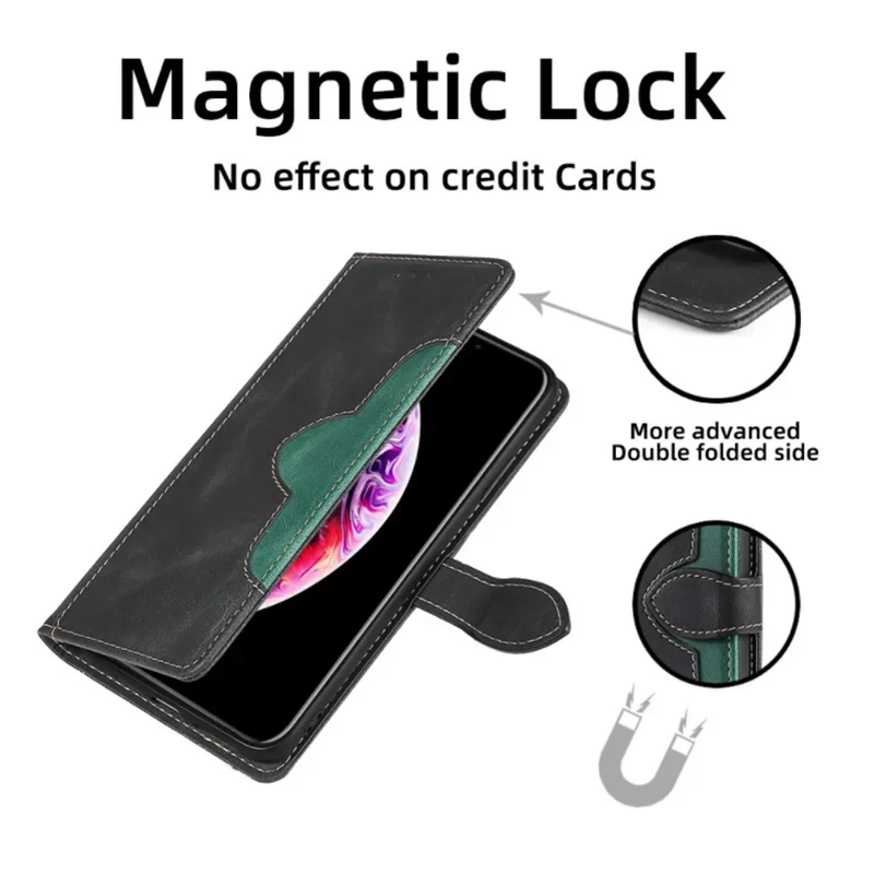 Magnetische Leder Wallet Case für iPhone mit Kartenlagerung 2