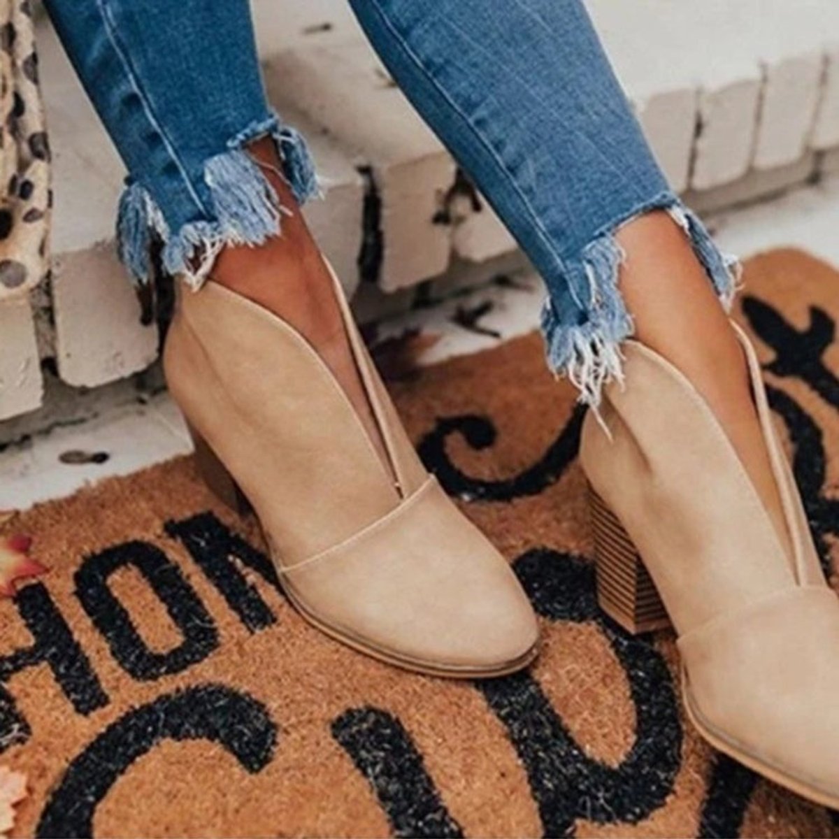 Marlene | Stiefeletten Damen Spitzer Zehenbereich Blockabsatz Ankle Boots 2