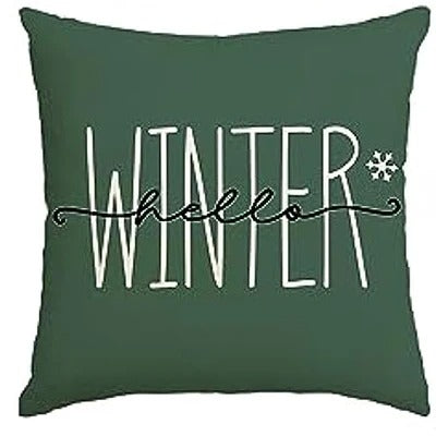 MerryCushion – Federa per cuscino natalizio verde con ricamo festivo 0