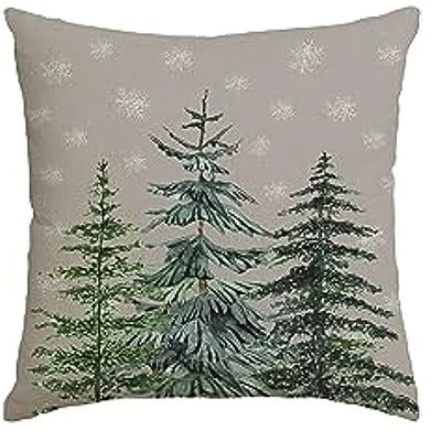 MerryCushion – Federa per cuscino natalizio verde con ricamo festivo 5