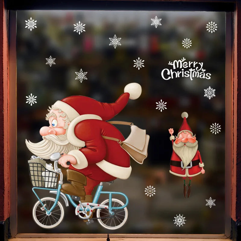 MerryScenes | Adesivi in vetro trasparente per finestre festive 0
