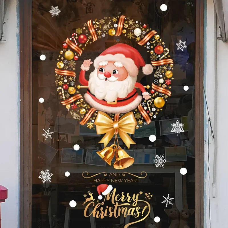 MerryScenes | Adesivi in vetro trasparente per finestre festive 1