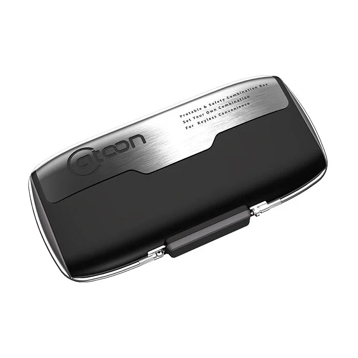 Mini cassaforte di sicurezza portatile – Scatola portaoggetti con serratura a password e cavo metallico per gioielli, carte, contanti e sicurezza del telefono in movimento 7