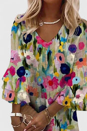 Miniabito Elegante con Stampa Floreale per Donne - Look Chic e Giovanile 2