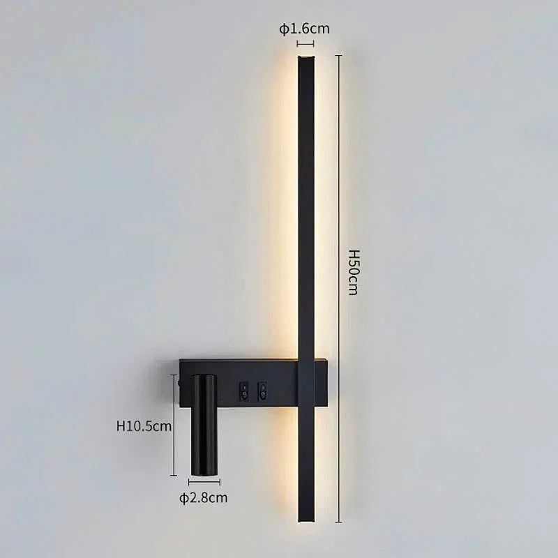 Moderne LED-Wandleuchte mit Leselicht 10