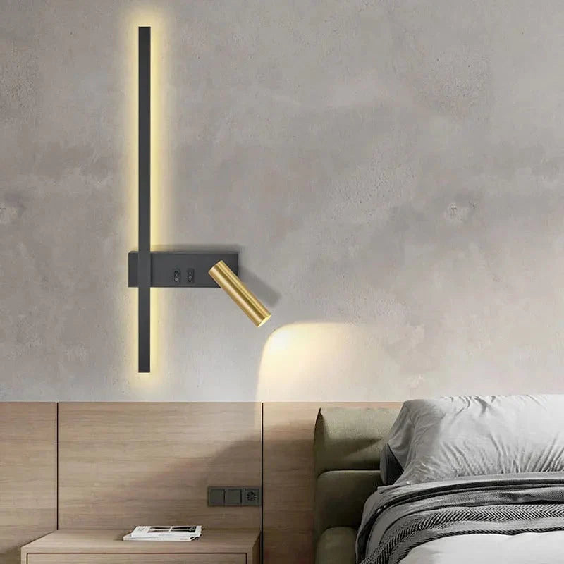 Moderne LED-Wandleuchte mit Leselicht 2