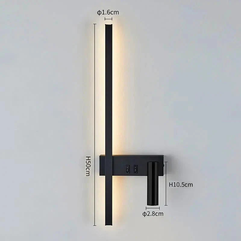 Moderne LED-Wandleuchte mit Leselicht 8