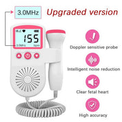 Monitor della frequenza cardiaca fetale Doppler per la casa Gravidanza Bambino Rilevatore di suoni della frequenza cardiaca fetale 3