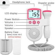 Monitor della frequenza cardiaca fetale Doppler per la casa Gravidanza Bambino Rilevatore di suoni della frequenza cardiaca fetale 4