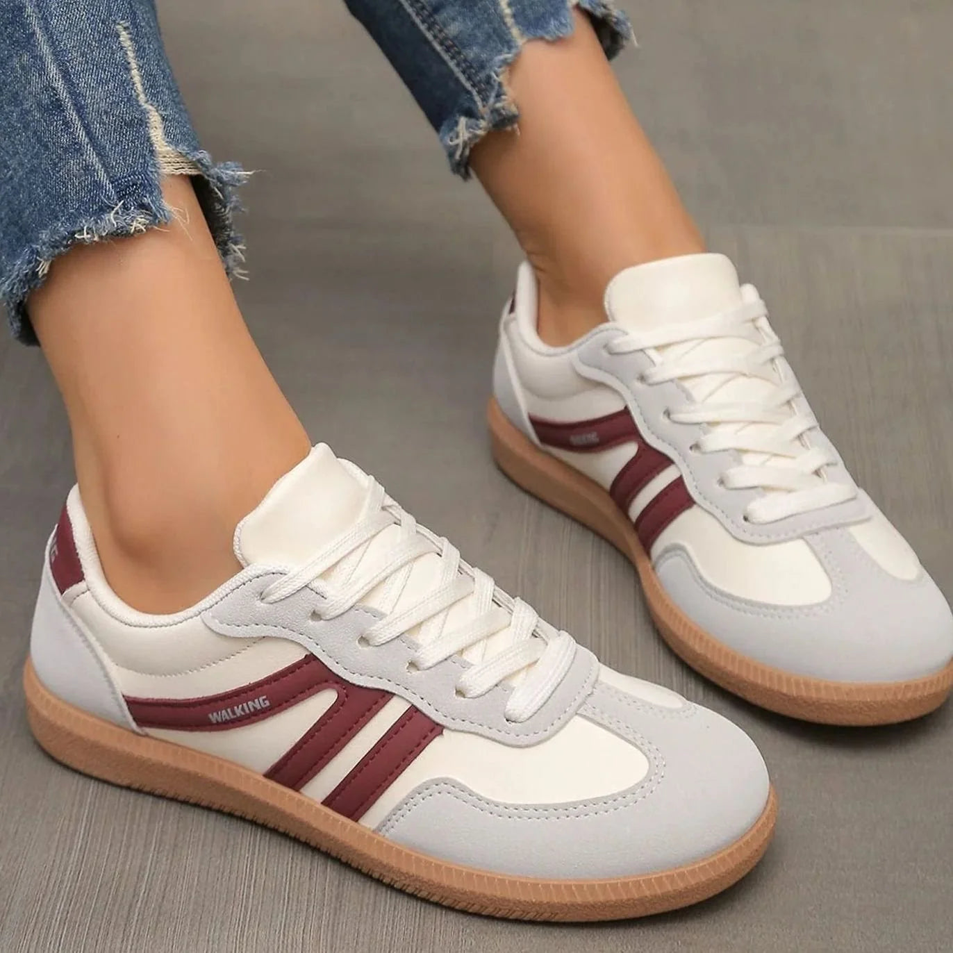 Nora | Damen Orthopädische Sneaker mit Breiter Zehenbox und Schnürung 13