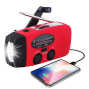 Notfallradio mit Powerbank | Kurbelradio mit Solar | USB & LED-Taschenlampe | CrankPower 2