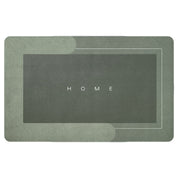 Tappetino ingresso grigio con scritta "HOME", design moderno, antiscivolo, ideale per interni, resistente, facile da pulire, dimensioni standard.