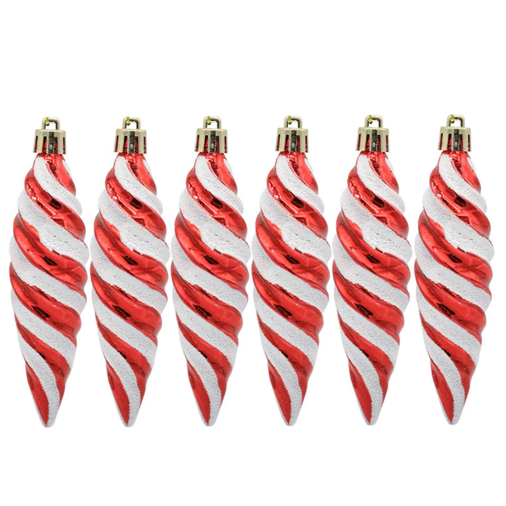 Ornamenti a spirale | Set di ciondoli pendenti con palline di Natale 0