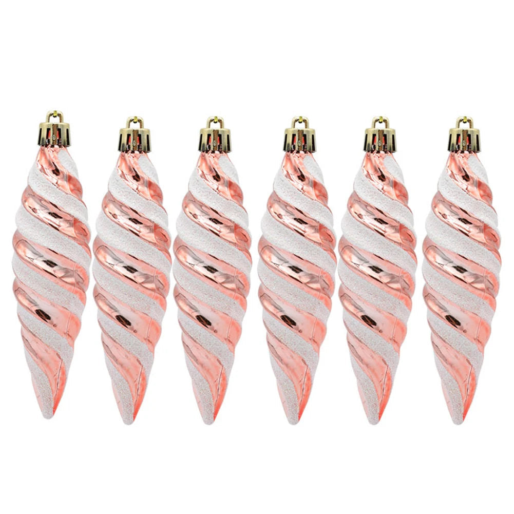 Ornamenti a spirale | Set di ciondoli pendenti con palline di Natale 4
