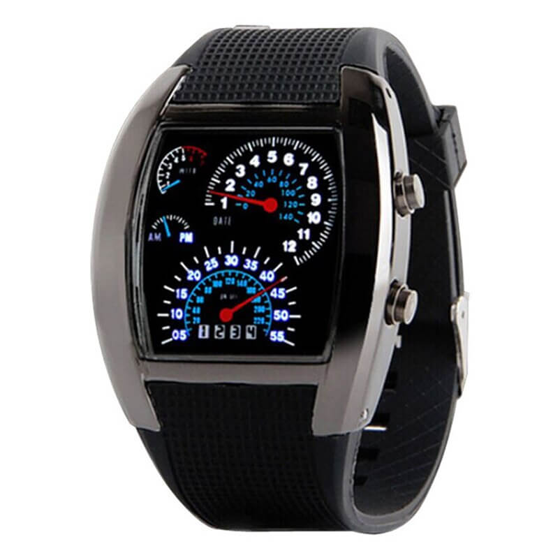 Orologio LED con tachimetro da uomo 5