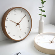 Orologio da parete analogico silenzioso in legno massello 1