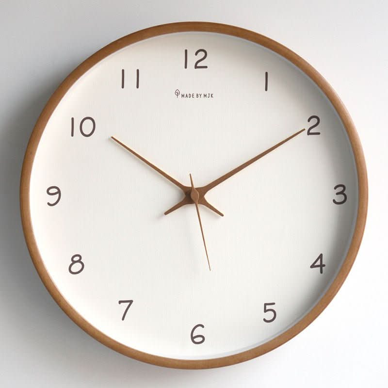 Orologio da parete analogico silenzioso in legno massello 3